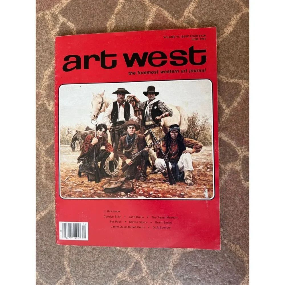 Vintage 1983 Art West Magazine Journal Western Cowboy